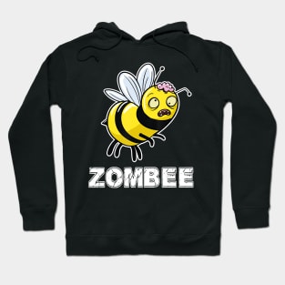 Funny Zombee Pun Gift Halloween Zombie Bee Hoodie